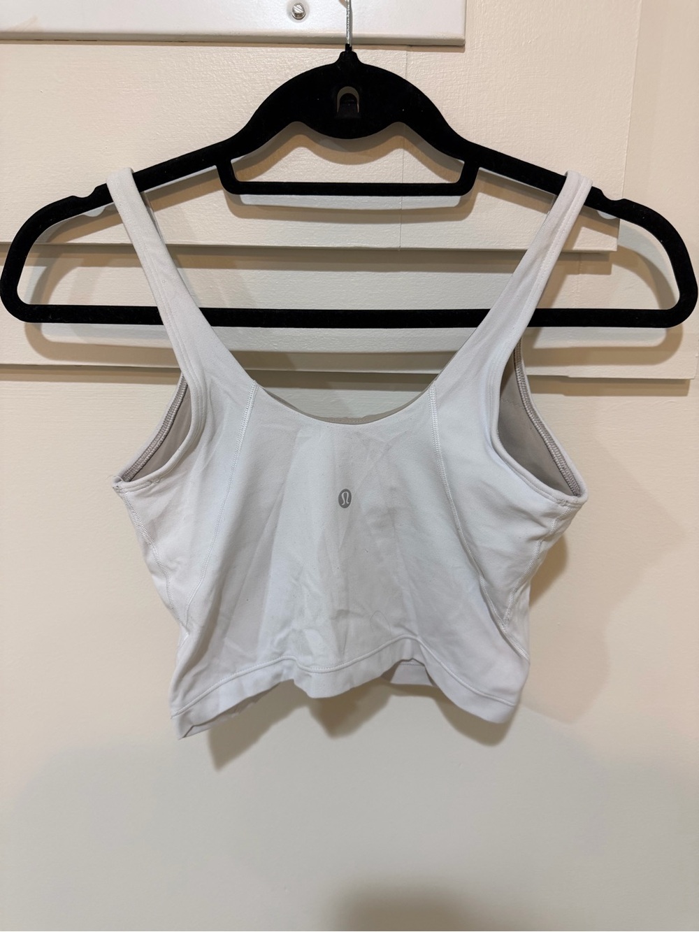 lululemon athletica White Cropped Scoop-Back Tank